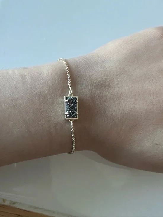 Kendra Scott Phillipa Bracelet | Gold with Multicolor Drusy - Picture 1 of 9